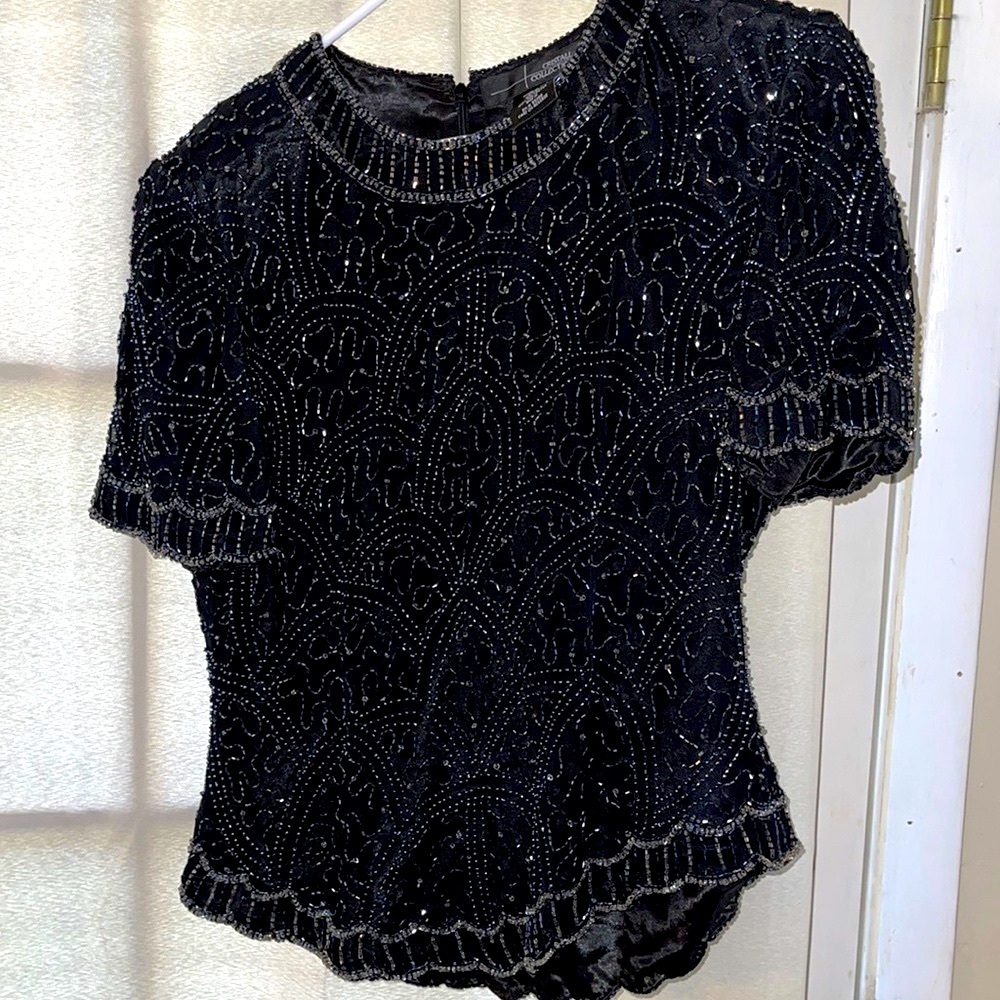 Cristall collection beaded shirt